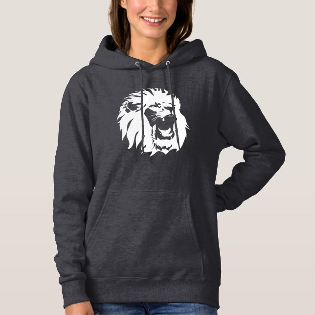 Roaring Lion Face Hoodie (Vorderseite)