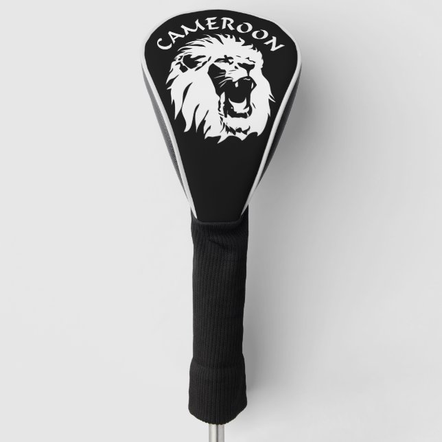 Roaring Lion Face - Kamerun Golf Headcover (Vorderseite)