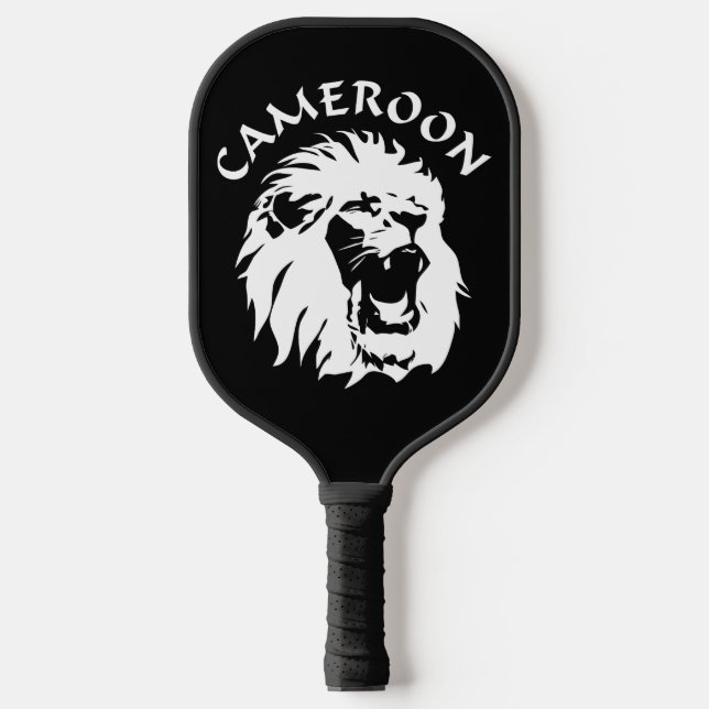 Roaring Lion Face - Kamerun Pickleball Schläger (Vorderseite)
