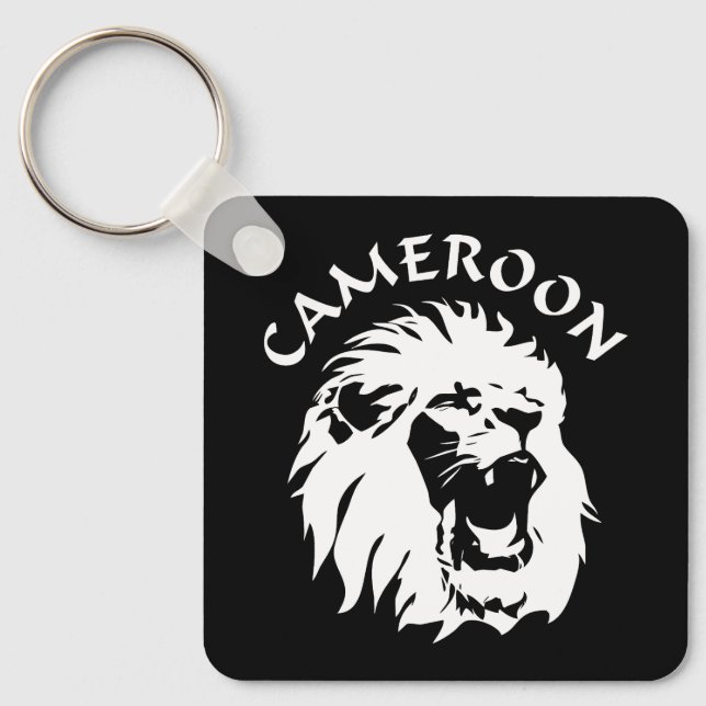 Roaring Lion Face - Kamerun Schlüsselanhänger (Vorderseite)