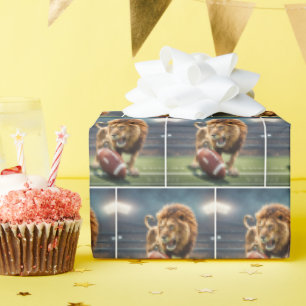 Roaring Lion im Fußballstadion Geschenkpapier