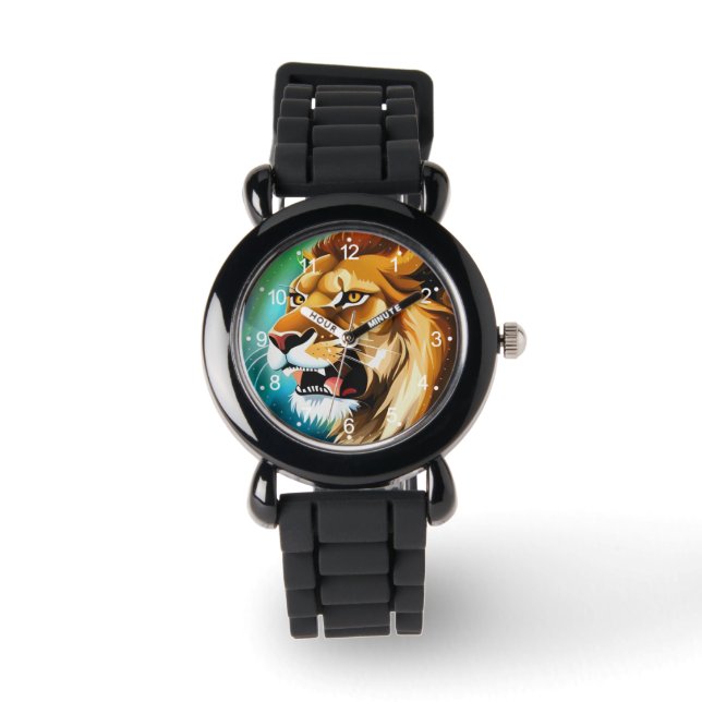 Roaring Lion Side Posed Portrait-57566 Armbanduhr (Vorderseite)