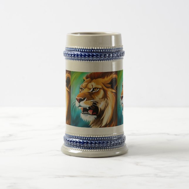 Roaring Lion Side Posed Portrait-57566 Bierglas (Mittel)
