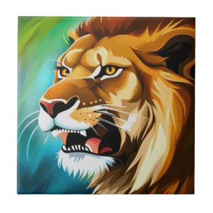 Roaring Lion Side Posed Portrait-57566 Fliese
