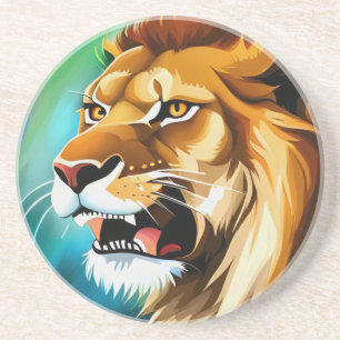 Roaring Lion Side Posed Portrait-57566 Getränkeuntersetzer