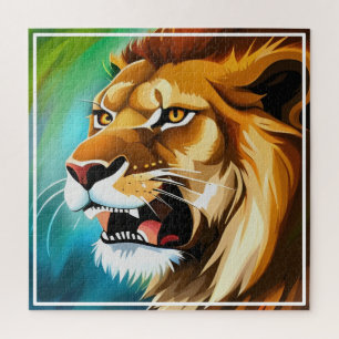 Roaring Lion Side Posed Portrait-57566 Puzzle