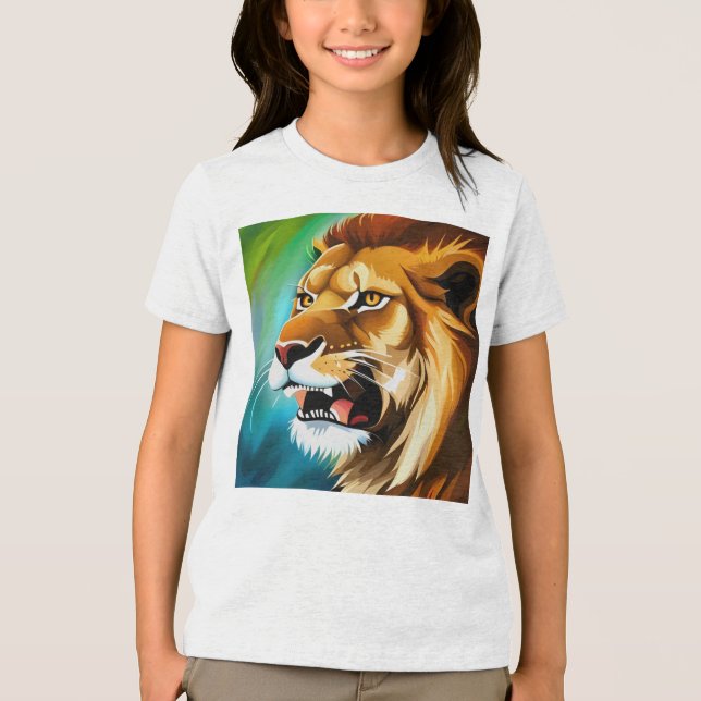 Roaring Lion Side Posed Portrait-57566 Tri-Blend Shirt (Vorderseite)