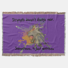 Roaring Lion Sunrise Papercut Fleece Blanket Decke