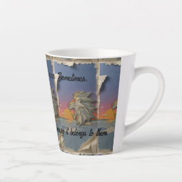 Roaring Lion Sunrise Papercut Latte Mug Milchtasse