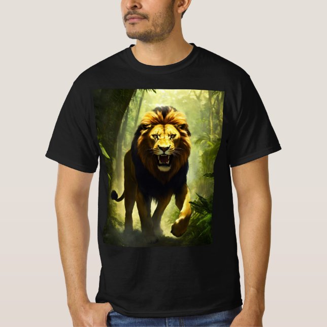 Roaring Löwe Black Tshirt (Vorderseite)