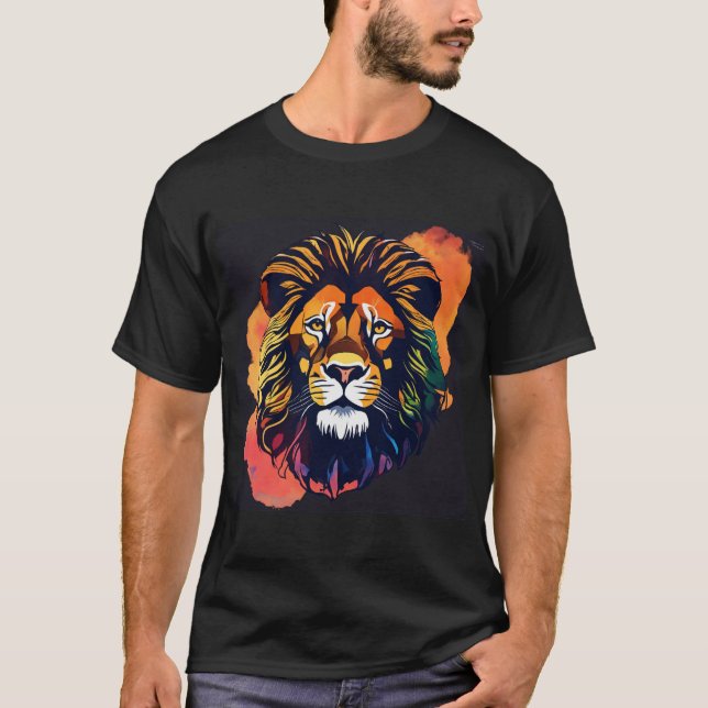 Roaring Majestät: Löwenkopf-T - Shirt (Vorderseite)