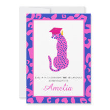 Roaring mit Stolz! Abschluss Rosa Einladung