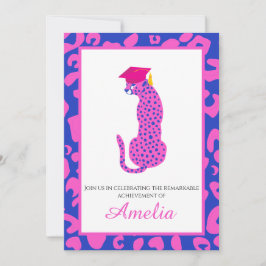 Roaring mit Stolz! Abschluss Rosa Einladung