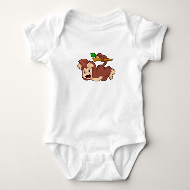 Roaring Monkey Baby Strampler (Vorderseite)