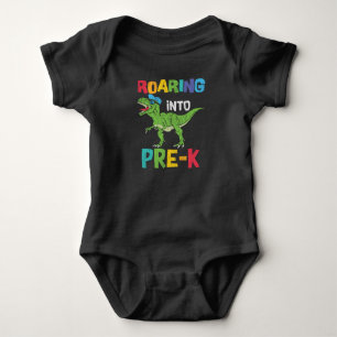Roaring Pre-K Zurück in die Schule T rex Dinosauri Baby Strampler