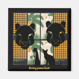 Roaring Pumas Hearts Magnet