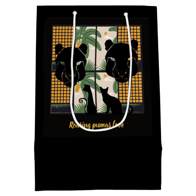 Roaring Pumas Hearts Mittlere Geschenktüte (Rückseite)