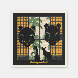 Roaring Pumas Hearts Serviette