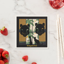 Roaring Pumas Hearts Serviette