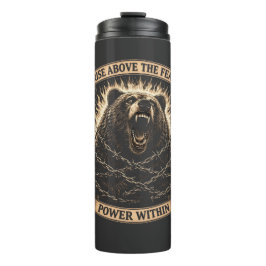 Roaring Resolve — Rise Above the Fear Thermosbecher