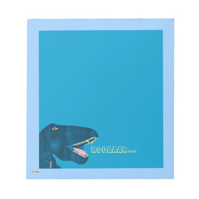 Roaring Rex Notizblock (Vorderseite)