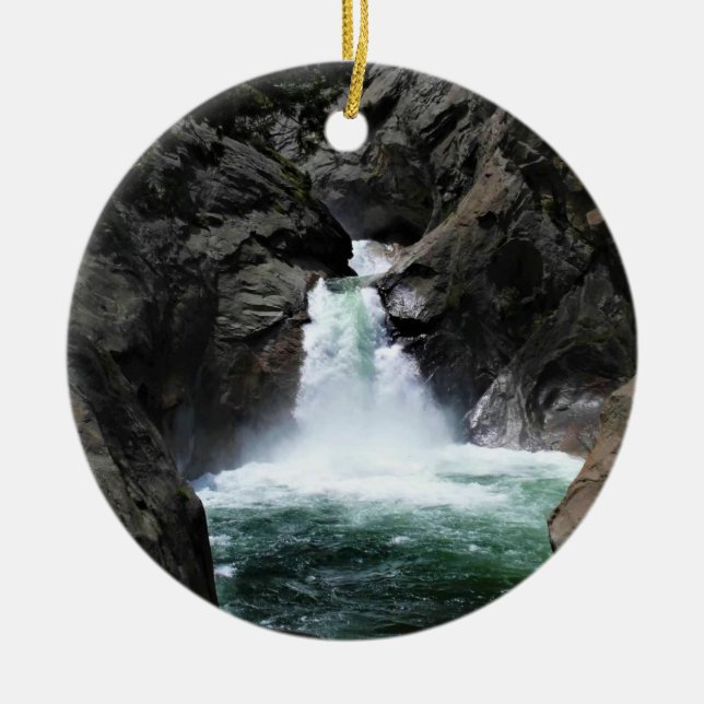 Roaring River Falls, King's Canyon, CA Keramik Ornament (Vorne)