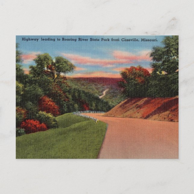 Roaring River Staat Park, Cassville Missouri Postkarte (Vorderseite)
