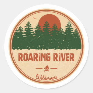 Roaring River Wilderness Runder Aufkleber