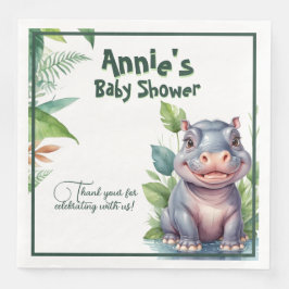 Roaring Safari Adventure: Wild Animal Baby Shower Serviette