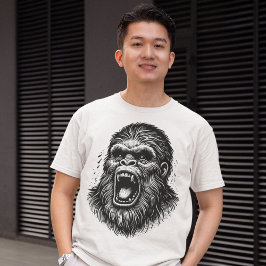Roaring Sasquatch Aggressives Verhalten grafisches T-Shirt
