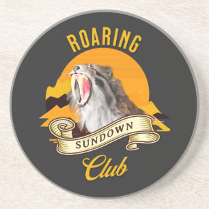 Roaring Sundown Club Saberzahntiger Getränkeuntersetzer