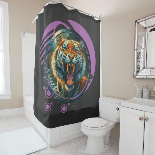 Roaring Tiger Duschvorhang (Beispiel)