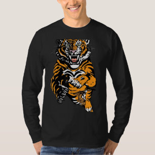 Roaring Tiger ein Cooles Aussehen eines Bengalisch T-Shirt