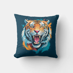 Roaring Tiger Face Kissen