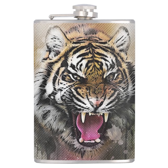Roaring Tiger Flachmann (Vorderseite)