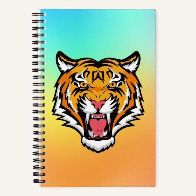 Roaring Tiger Head-25818 Notizbuch (Vorderseite)