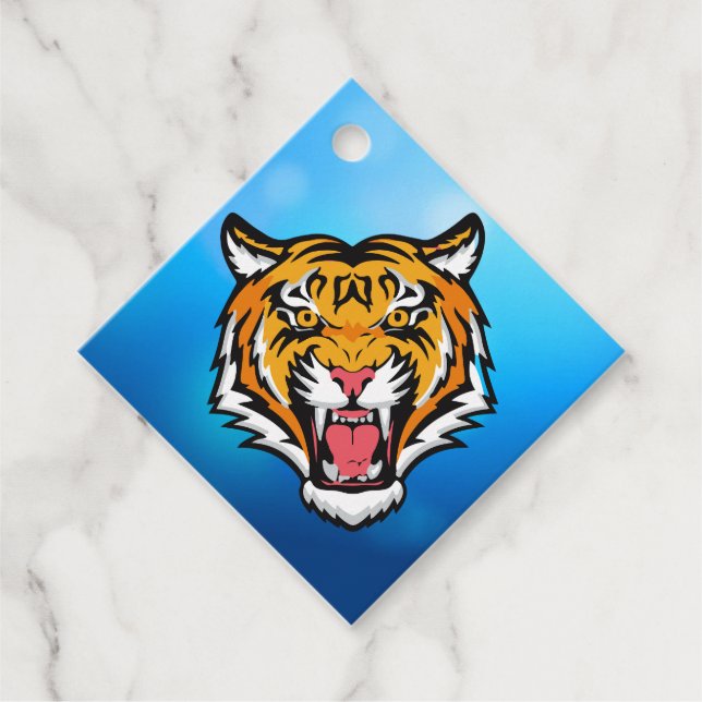 Roaring Tiger Head-25818 Reiseumarmung Geschenkanhänger (Vorderseite)