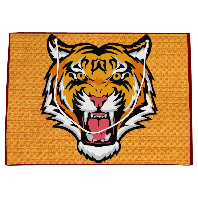 Roaring Tiger Head-25818 Reiseumarmung Große Geschenktüte (Vorderseite)