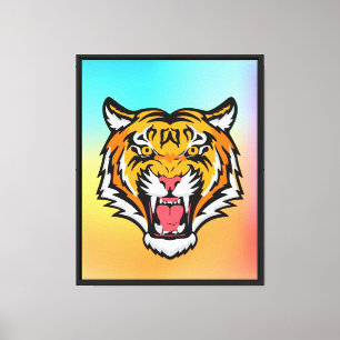 Roaring Tiger Head-25818 Reiseumarmung Leinwanddruck