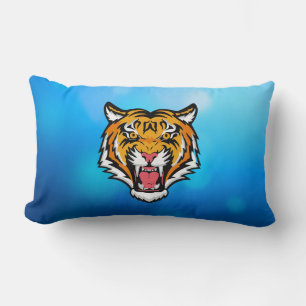 Roaring Tiger Head-25818 Reiseumarmung Lendenkissen