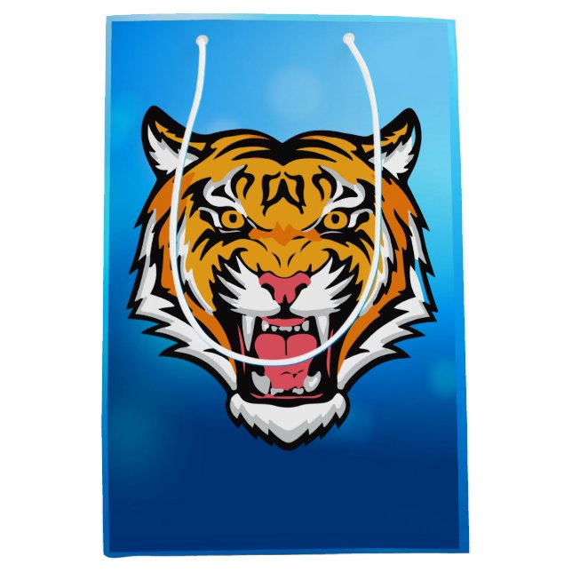 Roaring Tiger Head-25818 Reiseumarmung Mittlere Geschenktüte