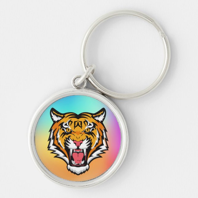 Roaring Tiger Head-25818 Schlüsselanhänger (Vorne)