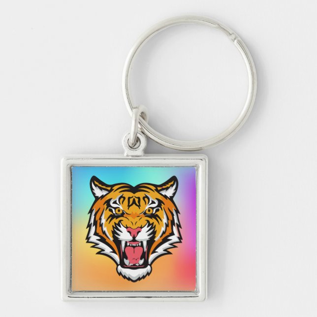 Roaring Tiger Head-25818 Schlüsselanhänger (Vorne)