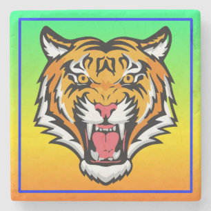 Roaring Tiger Head-25818 Steinuntersetzer