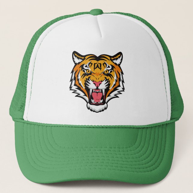 Roaring Tiger Head-25818 Truckerkappe (Vorderseite)
