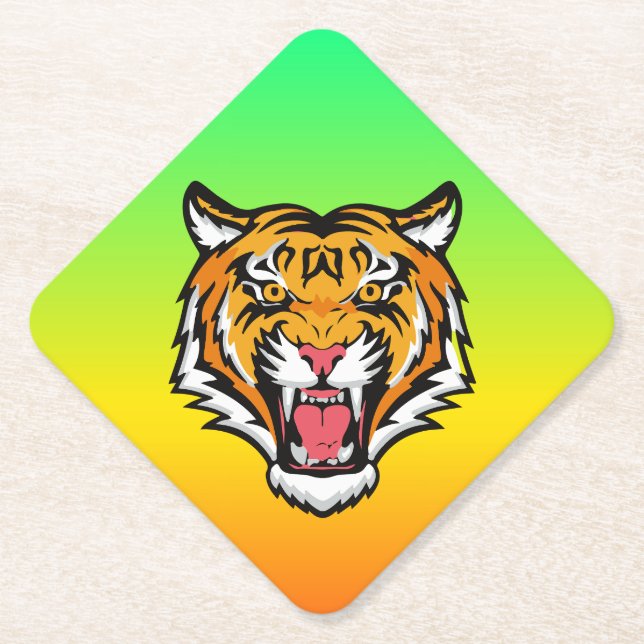 Roaring Tiger Head-25818 Untersetzer (Vorderseite)
