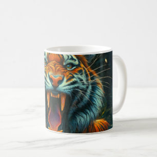 Roaring Tiger Moonlit Dschungel Kaffeetasse