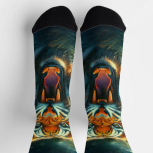 Roaring Tiger Moonlit Dschungel Socken