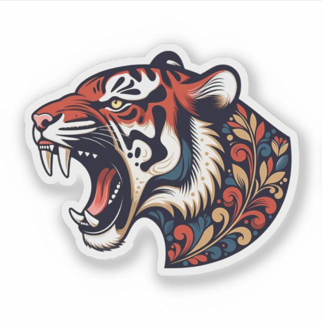 Roaring Tiger Sticker (Vorderseite)