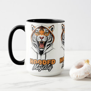 Roaring-Trend Tiger in einer Hoodie Tasse